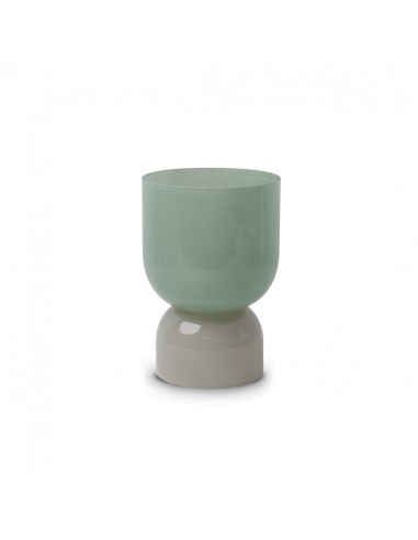 Florero de Cristal Bicolore - Verde-Gris