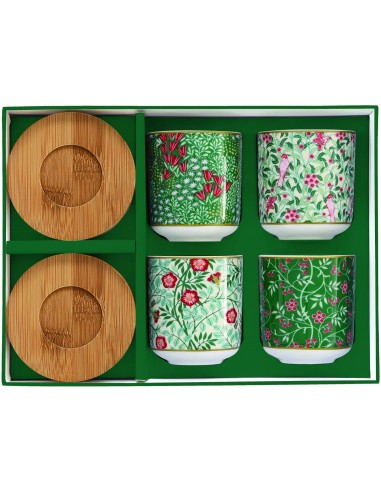 Set de 4 Tazas de Café Floral Fantasy