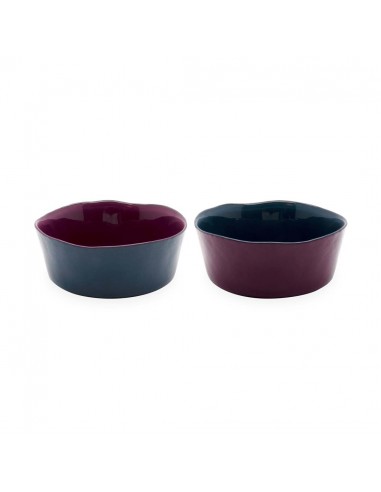 Set de 2 Bowls Burdeos y Azul Marino