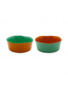 Set de 2 Bowls Verde y Naranja