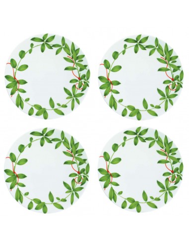 Set de 4 Platos Llano Fil Rouge Foglie