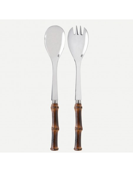 Set de 2 Piezas de Servir Ensalada Panda - Bambú Oscuro