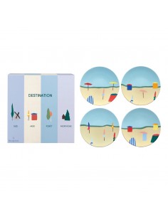 Set de 4 Platos Destino de Mar