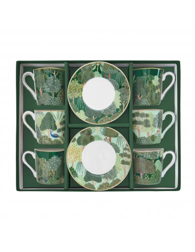 Set de 6 Tazas de Café Woodland