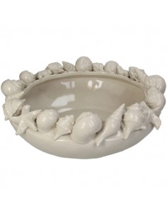 Bowl Shell Stoneware Ivory