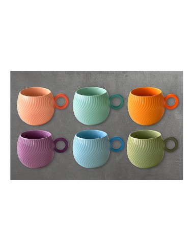 Set de 6 Tazas de Café Waves