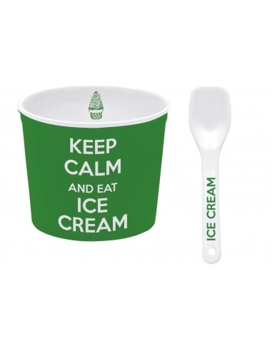 Bowl Keep Calm And Eat Ice Cream - Verde