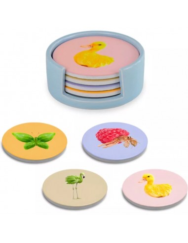 Set de 4 Portavasos Mixed