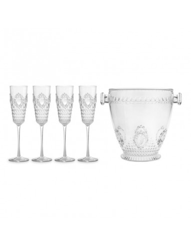 Set de 4 Copa Flauta y Hielera Baroque & Rock