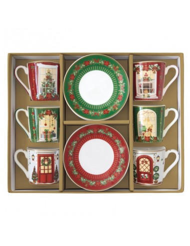 Set de 6 Tazas de Café Festive Avenue