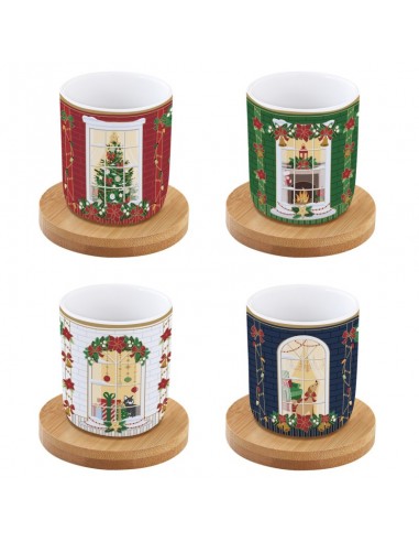 Set de 4 Tazas de Café Festive Avenue