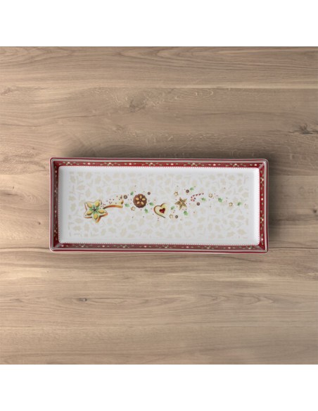 Plato Rectangular pata Tarta Winter Bakery Delight