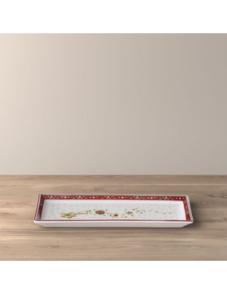 Plato Rectangular pata Tarta Winter Bakery Delight