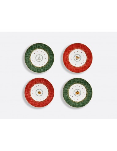 Set de 4 Platos de Postre Noël