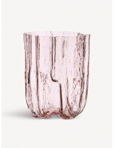 Jarrón Crackle Rosado - Grande