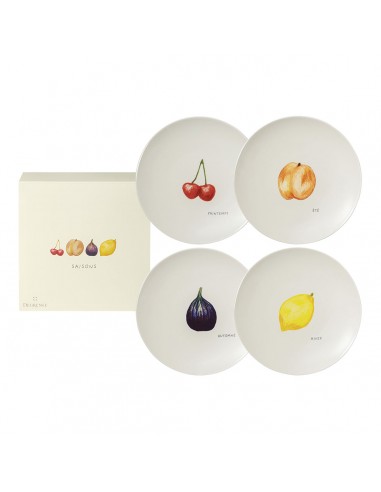 Set de 4 Platos de Postre Saisons - Frutas