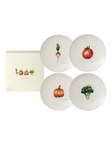 Set de 4 Platos de Postre Saisons - Vegetales