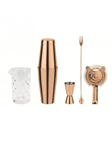 Set de Utensilios para Bar Crystal - Cobre