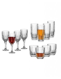 Set de 12 Vasos y Copas Pleat