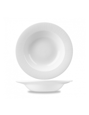 Plato Hondo Bamboo - Blanco