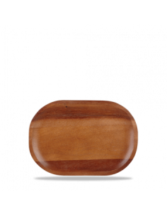 Platón Ovalado Acacia - Marrón