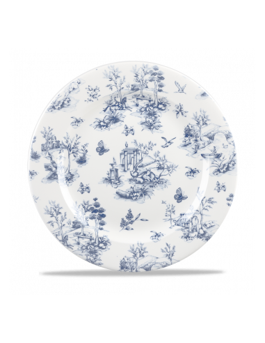 Plato Llano Toile - Azul