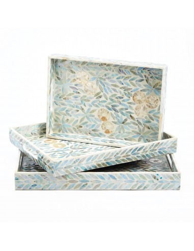 Set de 3 Bandejas de Flores Palawan