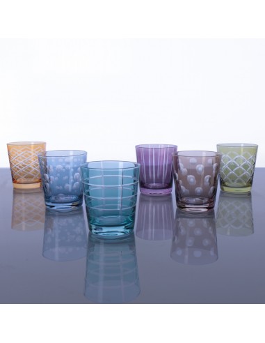 Set de 6 Vasos Old Fashioned Carved