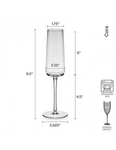 Set de 4 Flautas Cora Set de 4 Flautas Cora