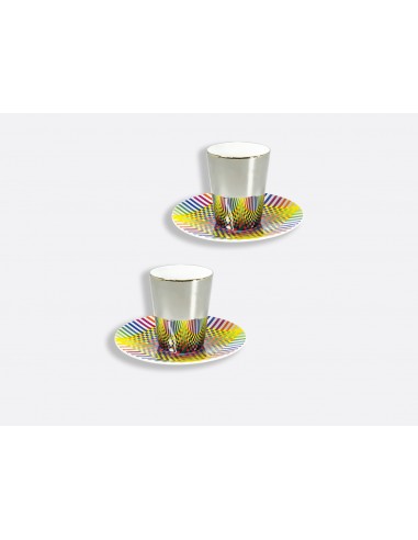 Set de 2 Tazas de Café Surface Coloree