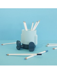 Portalápices Mr.Sitty - Azul