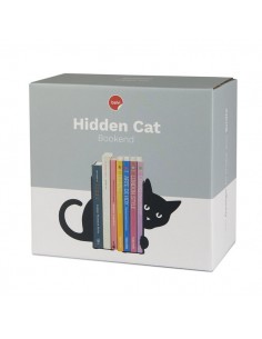 Sujetalibros Hidden Cat Negro 2