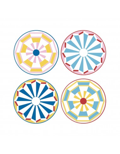 Set de 4 Platos de Postre Geocromia