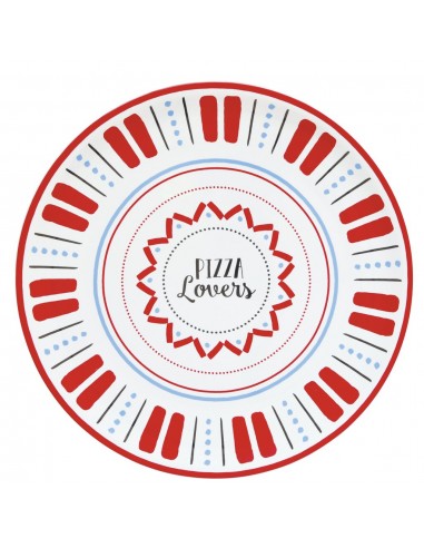 Plato de Pizza Lovers - Rojo
