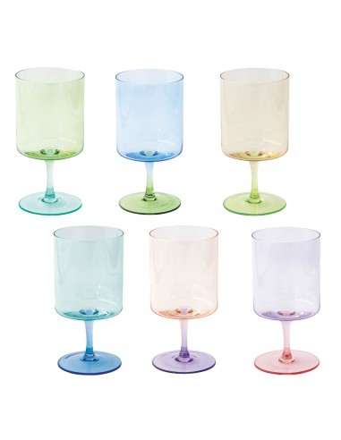 Set de 6 Copas de Vino Rainbow