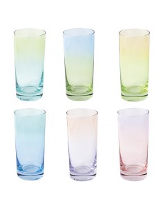 Set de 6 Vasos Altos Rainbow