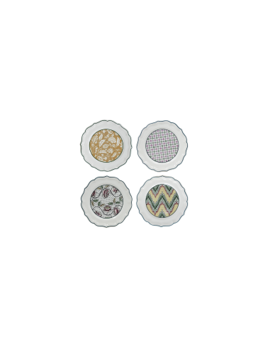 Set de 4 Platos de Postre Surtidos Dominoté