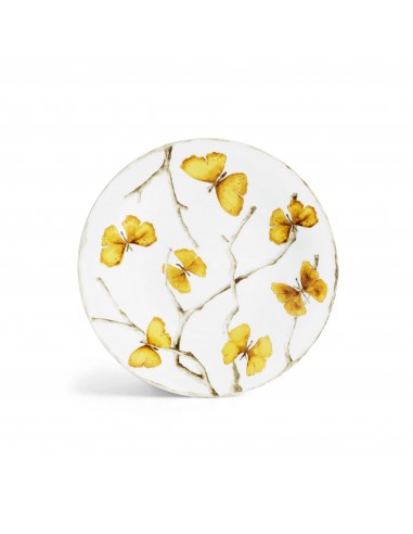 Plato de Postre Butterfly Ginkgo Gold