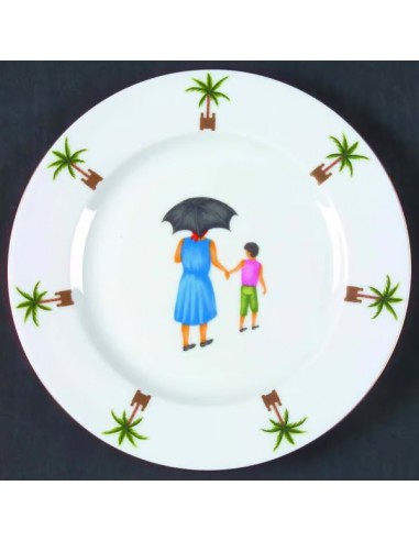 Plato de Postre Caraibes - Woman & Boy