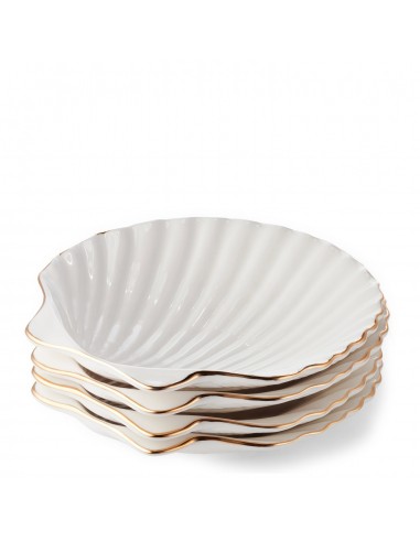 Set de 4 Platos para Aperitivo Concha