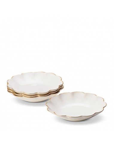 Set de 4 Platos de Aperitivos Scalloped