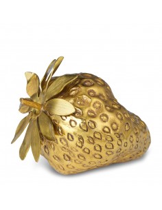 Adorno de Fresa Dorada