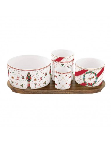 Set de Aperitivo en Acacia Nutcracker Twist