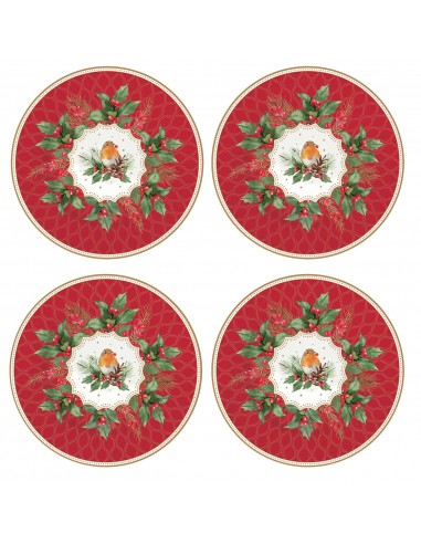 Set de 4 Platos de Postre Christmas Berries