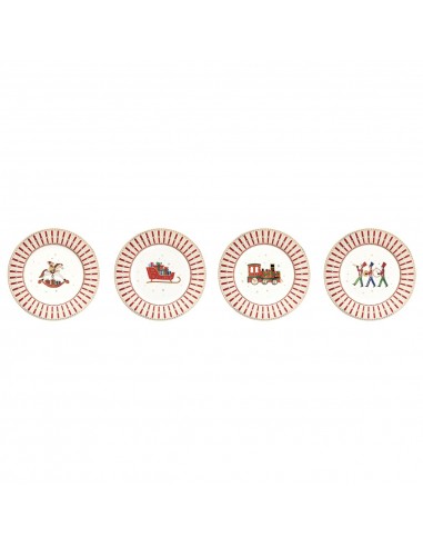Set de 4 Platos de Postre Polar Express