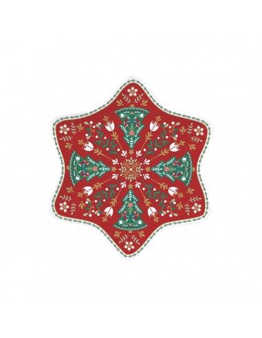 Plato de Estrella Christmas Folk