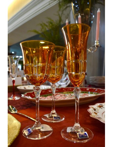 Set de 6 Copas de Vino Gema River Amber