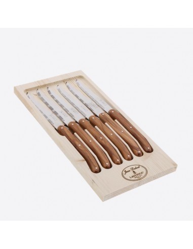 Set de 6 Cuchillos de Carne Olivewood
