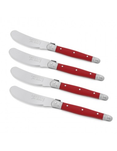 Set de 4 Cubiertos Esparcidores Laguiole - Rojo